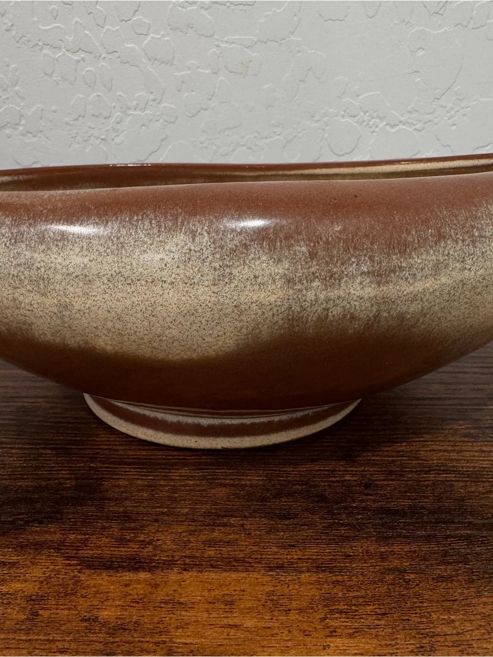 Vintage Frankoma Pottery MCM Bowl #214 Yellow Desert Gold Freeform Artsy Ceramic
